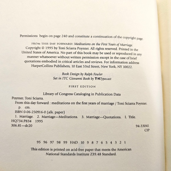 From This Day Forward: Meditations On The First Year Of Marriage, hardcover - Picture 3 of 3